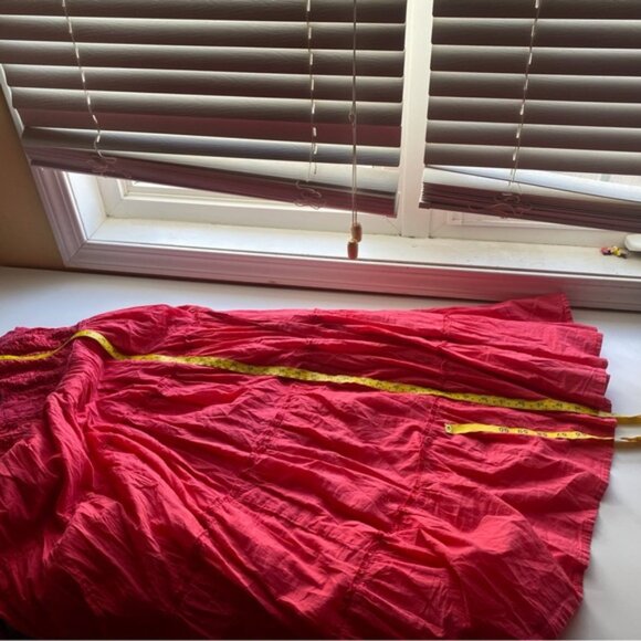 Y2K NU Look Dress Medium Babydoll Crochet Smocking Tiered Broomstick Festival - Picture 12 of 14